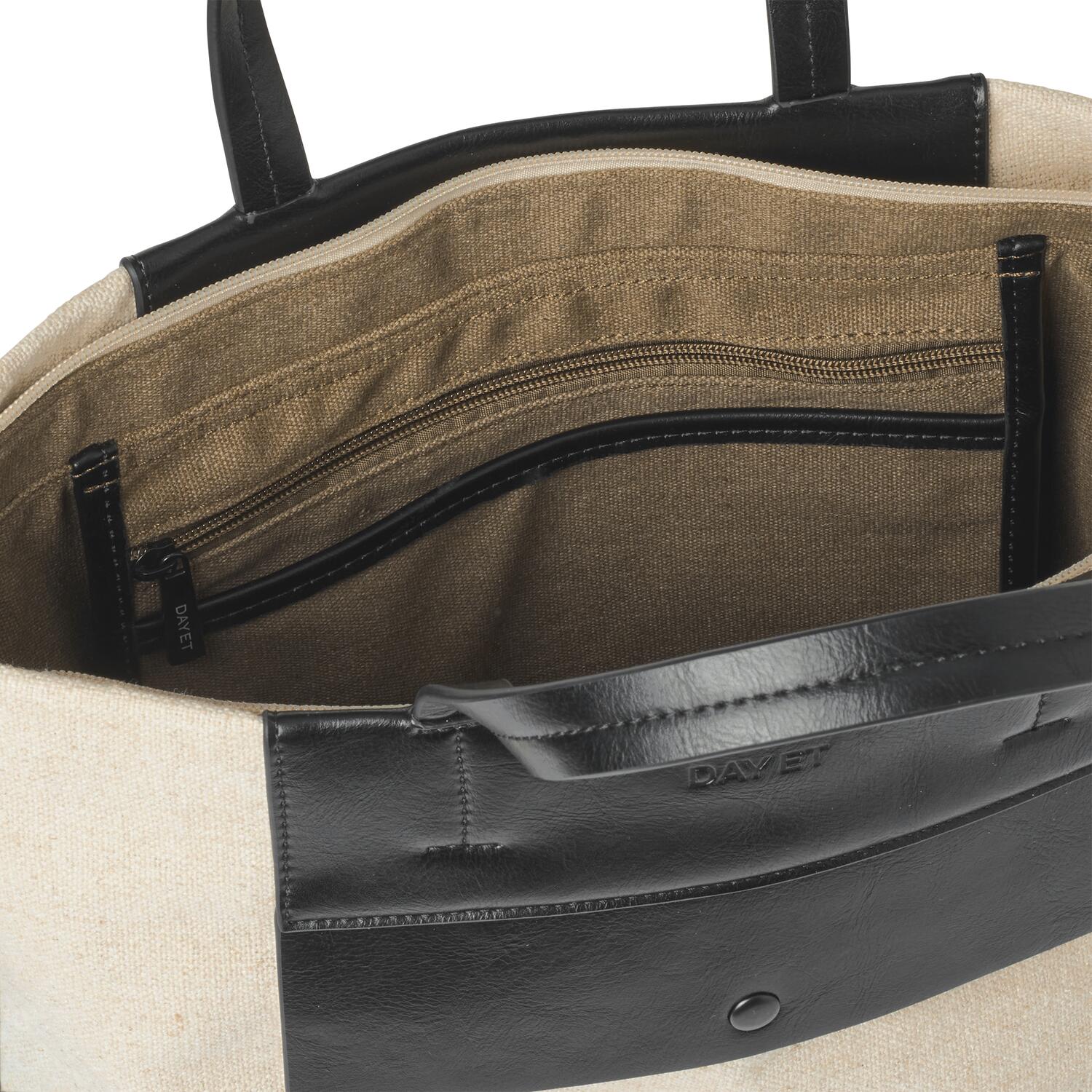 Natural Linen CB skuldertaske - Natural